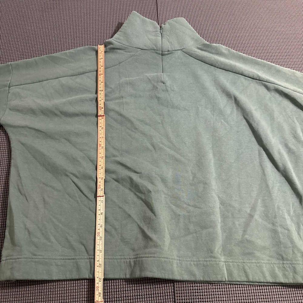 Adidas Womens Mock Neck Quarter Zip Sweatshirt Green Size XL - Picture 4 of 5